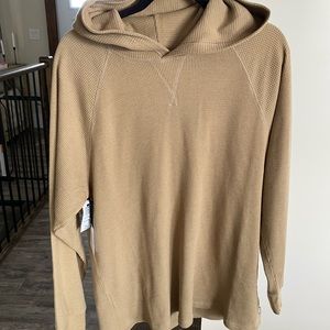 TNA hooded waffle knit shirt